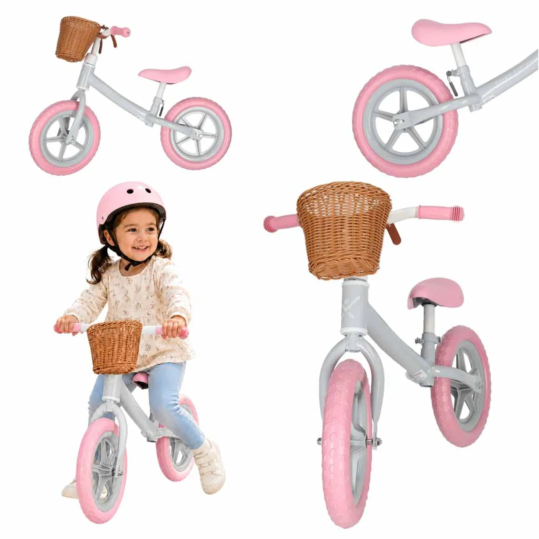 biegowy Trike Fix Balance z koszykiem różowy