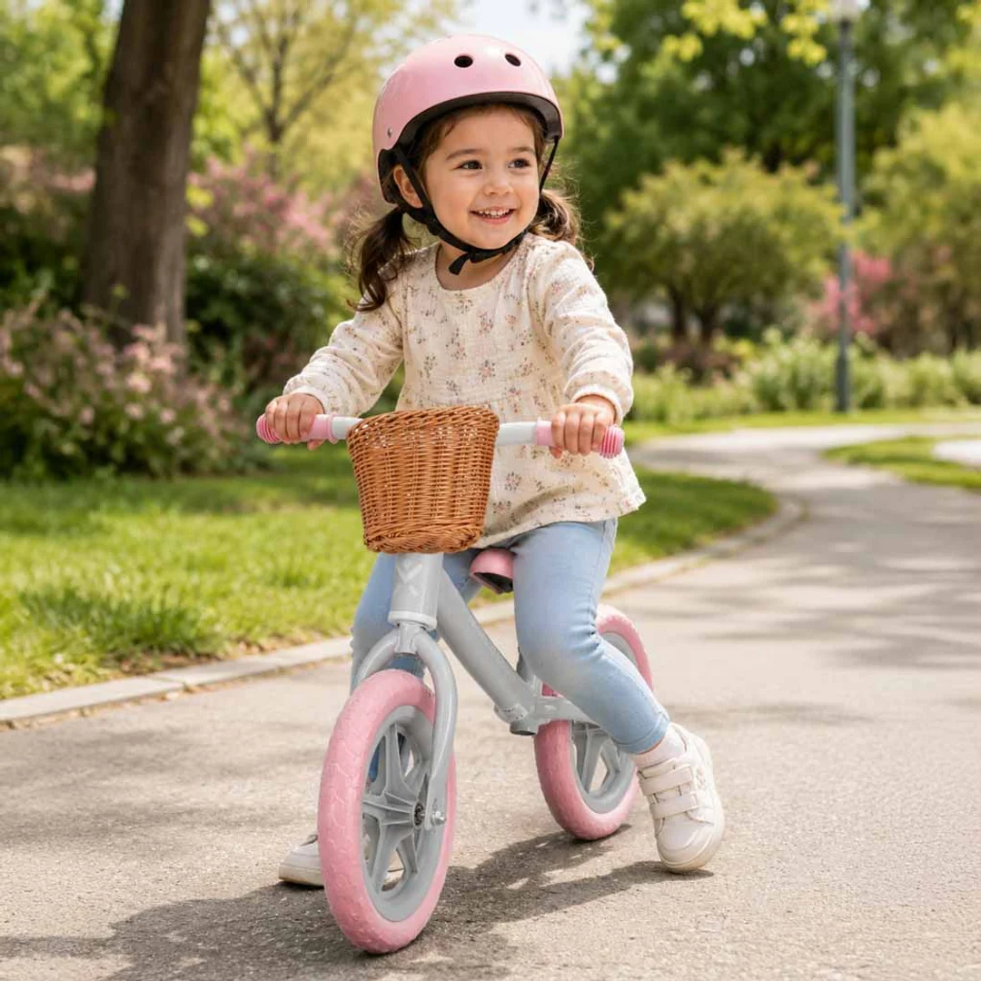 biegowy Trike Fix Balance z koszykiem różowy