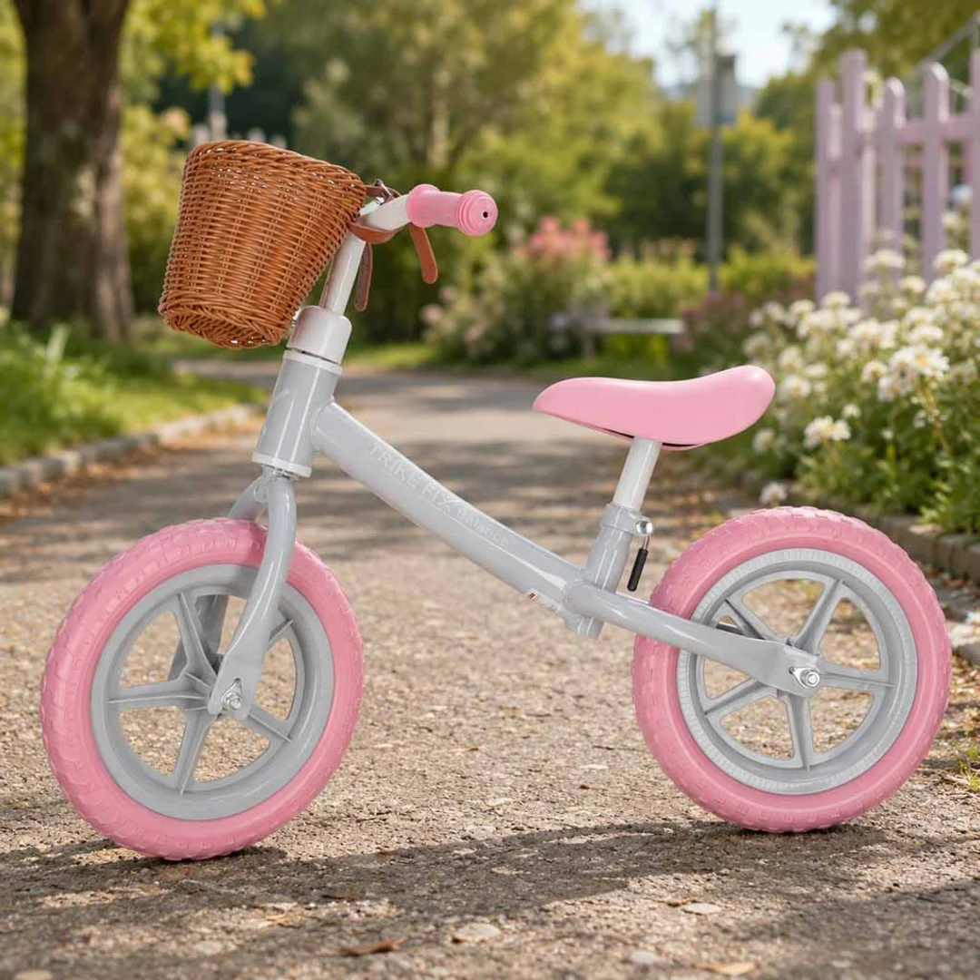 biegowy Trike Fix Balance z koszykiem różowy