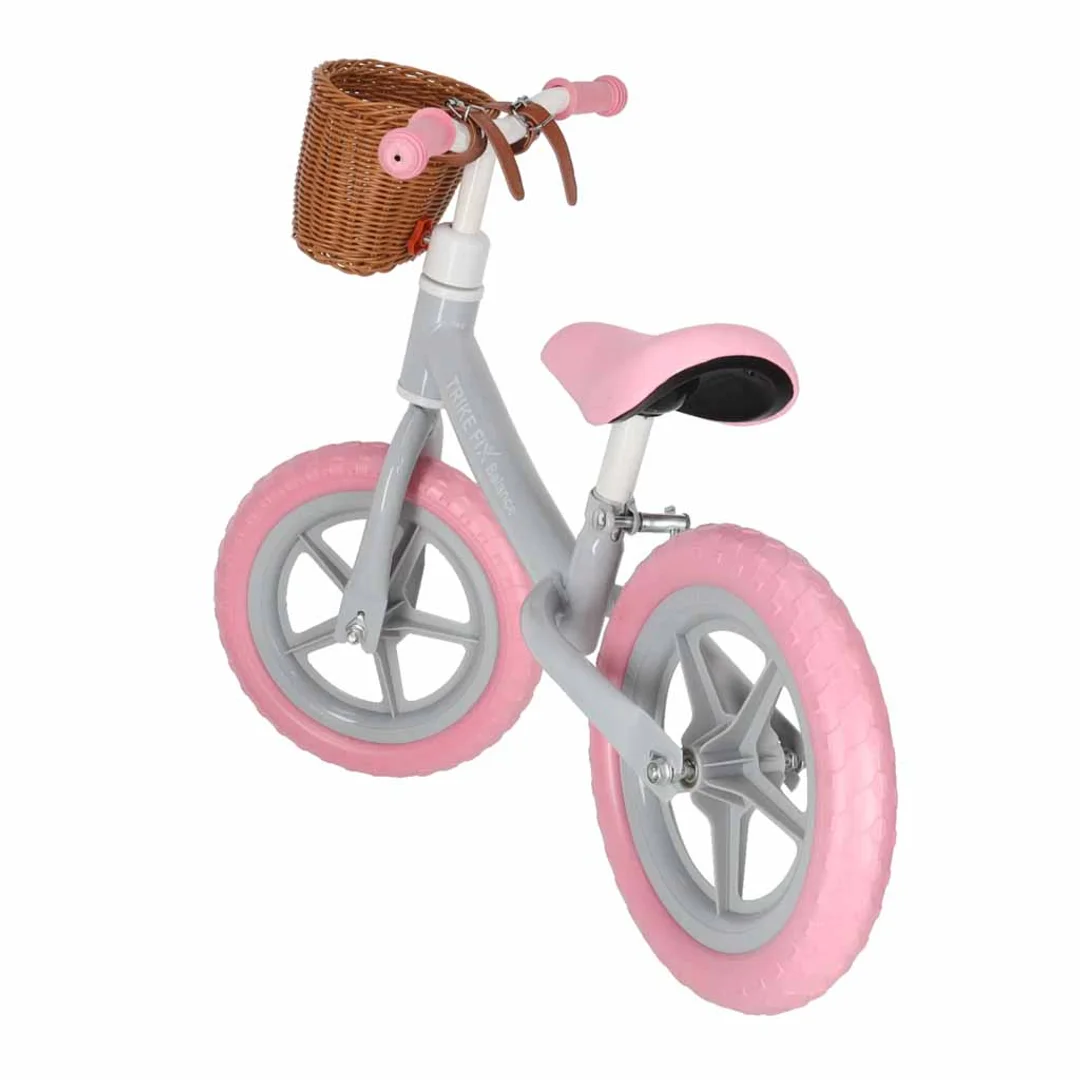 biegowy Trike Fix Balance z koszykiem różowy