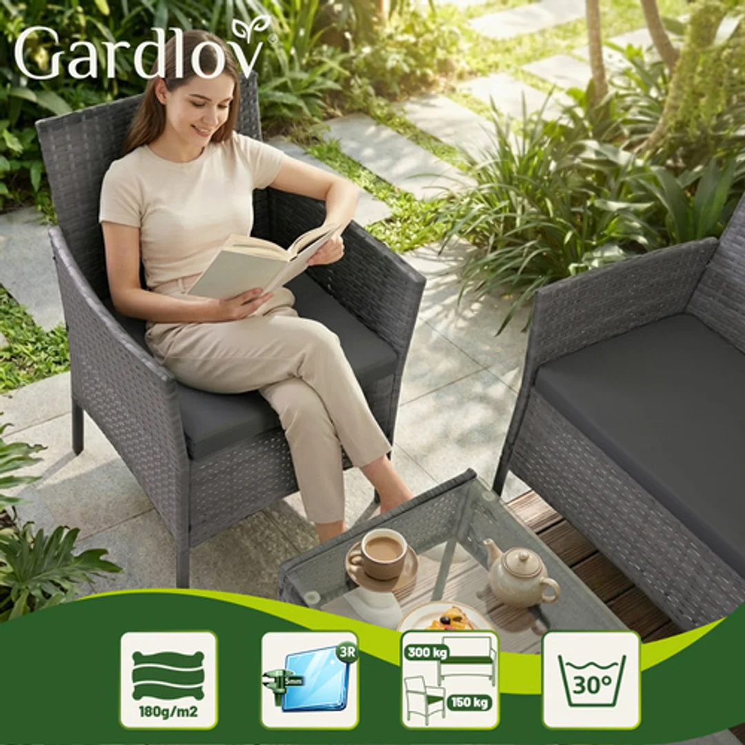 ND12_18859 Meble ogrodowe rattanowe antracyt Gardlov 26907 5900779961739