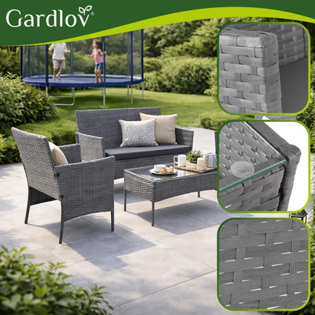 ND12_18859 Meble ogrodowe rattanowe antracyt Gardlov 26907 5900779961739