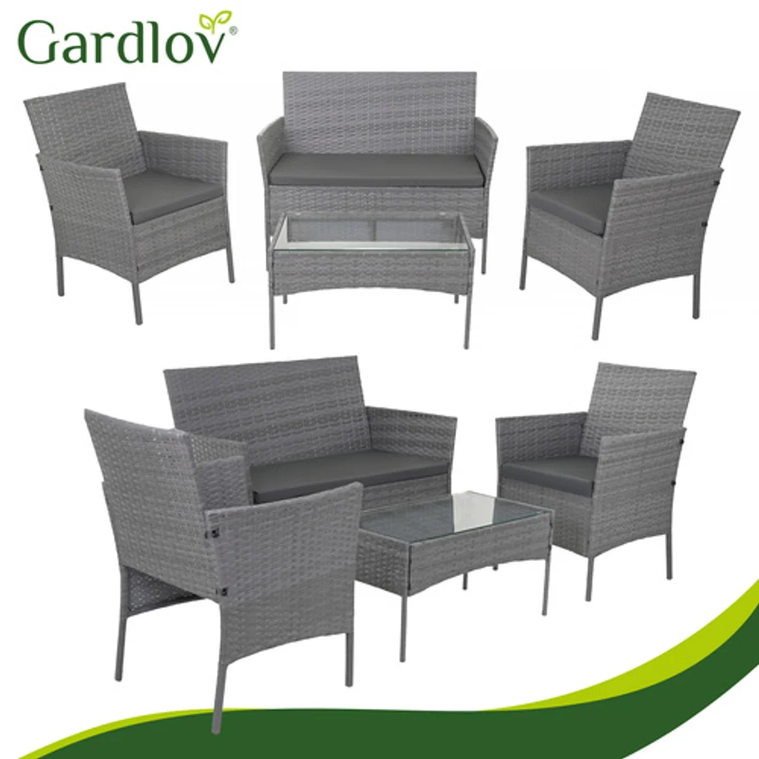 ND12_18859 Meble ogrodowe rattanowe antracyt Gardlov 26907 5900779961739