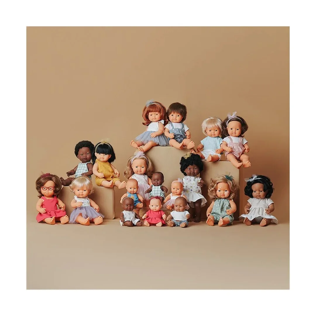 Lalka Miniland 38 cm My Friends & Me — ciemny blond - zdjęcie 2