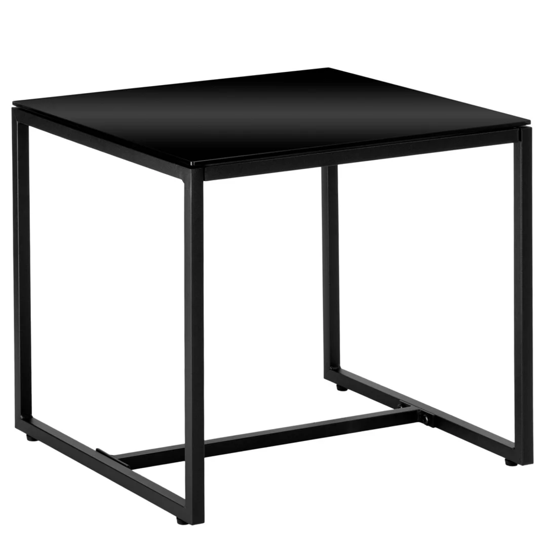 ND24_29244 Zestaw Meble Ogrodowe Rattan Dwa Krzesła Stolik Na Taras Balkon Czarne 5905991092575