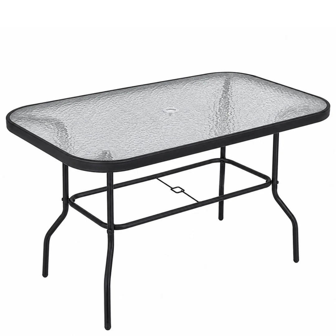 ND24_29485 Zestaw Meble Ogrodowe Stół Krzesła Metalowe Parasol Na Balkon Taras Ogród 5905991094722