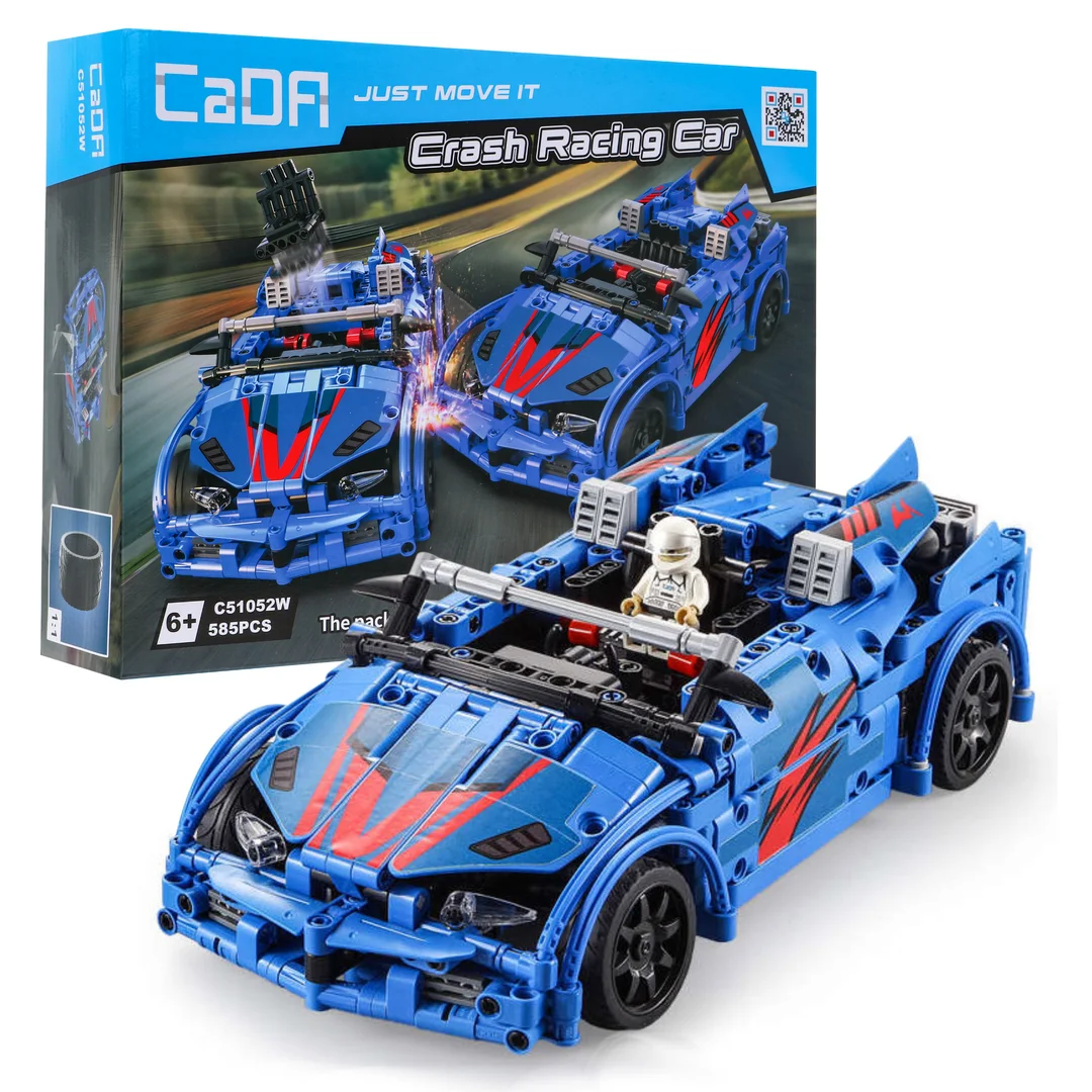 Klocki techniczne CaDA Zdalnie sterowany Crush Car dla dzieci Auto z katapultą