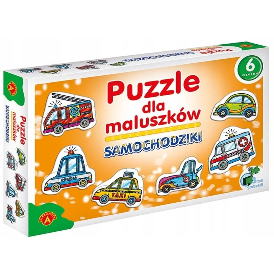 Puzzle dla maluszków samochodziki