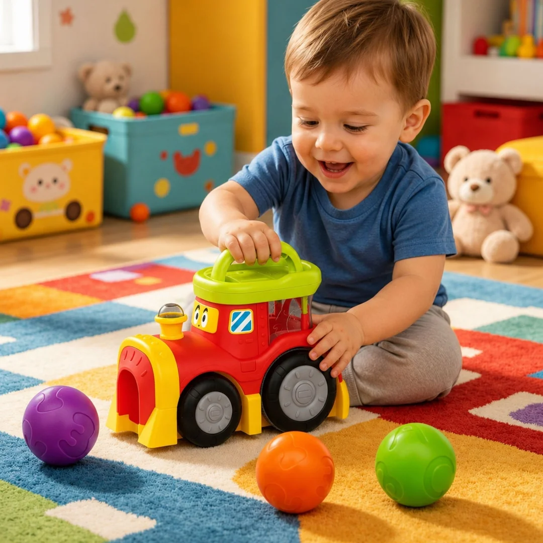 WOOPIE BABY Interaktywny Pociąg z Wyskakującymi Piłeczkami