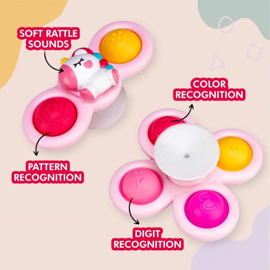 WOOPIE BABY Kosmiczny Spinner Pop it Zabawka Sensoryczna Wymienne Różowy