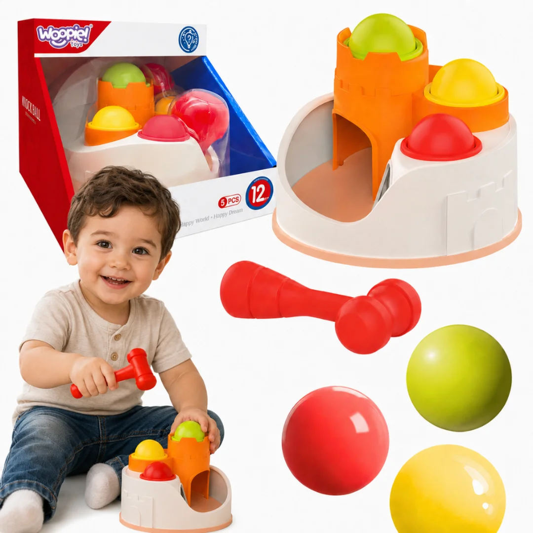 WOOPIE BABY Wbijak Przebijanka Zamek Kule Młotek Zabawka Edukacyjna