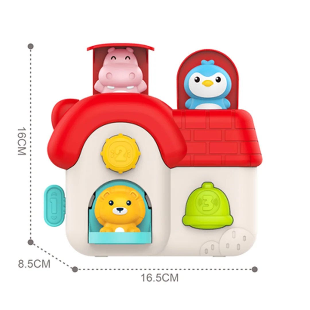 WOOPIE Interaktywny Domek Pop Up Zwierzątka Zabawka Manipulacyjna