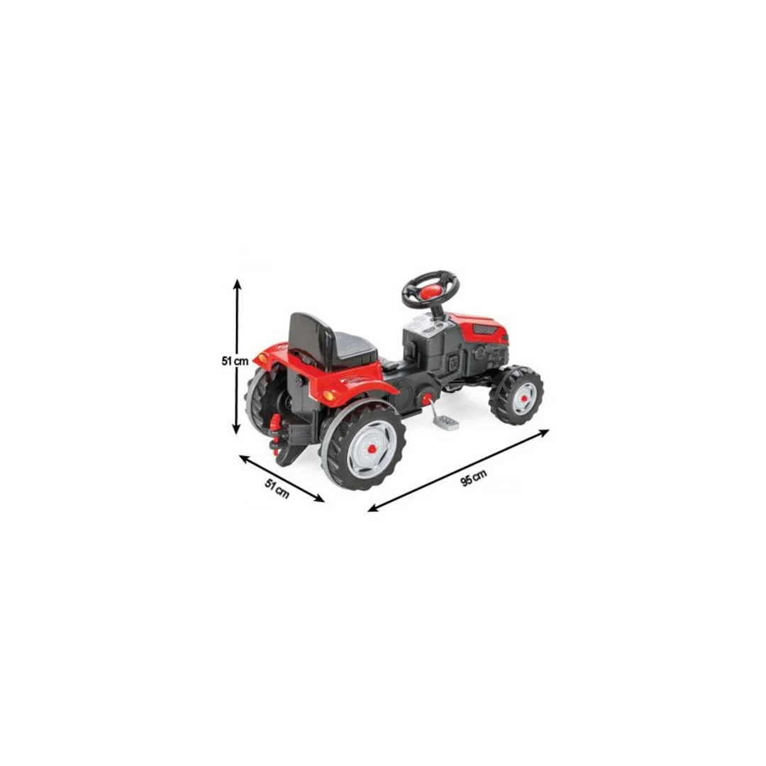 WOOPIE Traktor na Pedały Czerwony