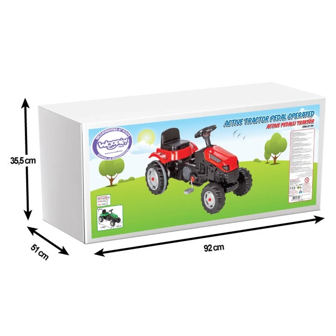 WOOPIE Traktor na Pedały Czerwony