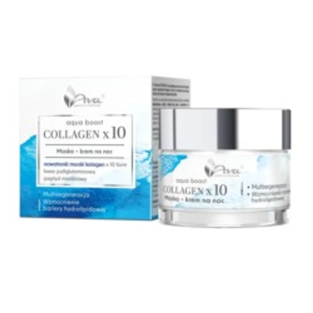 AVA Aqua Boost CollagenX10 Maska-krem na noc 50 ml