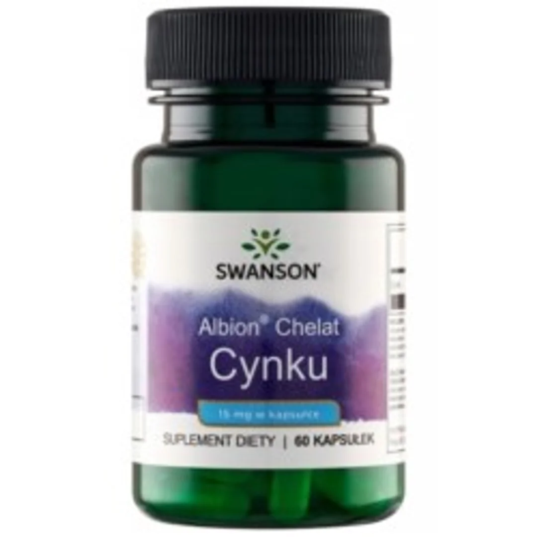 Swanson Albion Chelat Cynku 15 mg 60 k