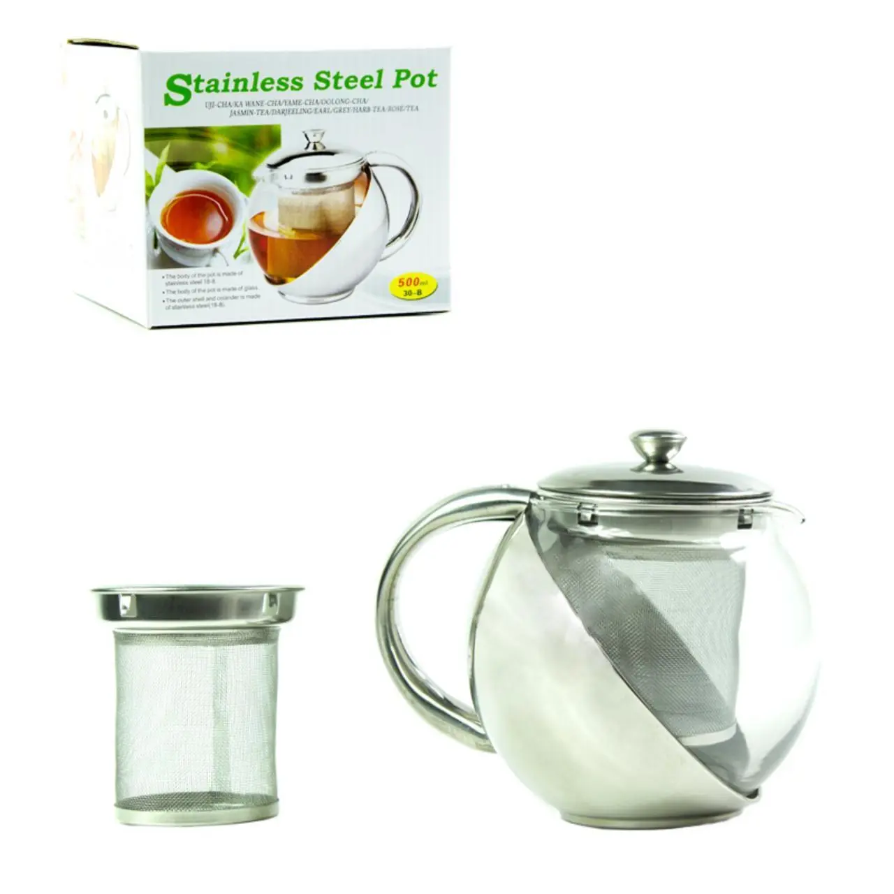 ZAPARZACZ DO HERBATY SZKŁO poj.500ml. (48) *BR*