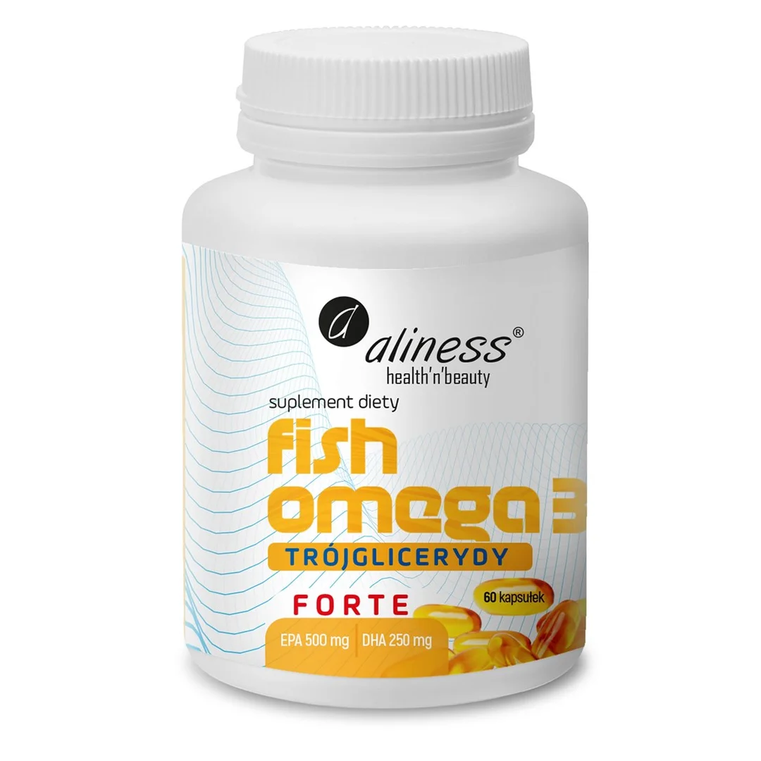 Aliness Fish Omega 3 FORTE Trójglicerydy 500/250mg x 60 kaps.