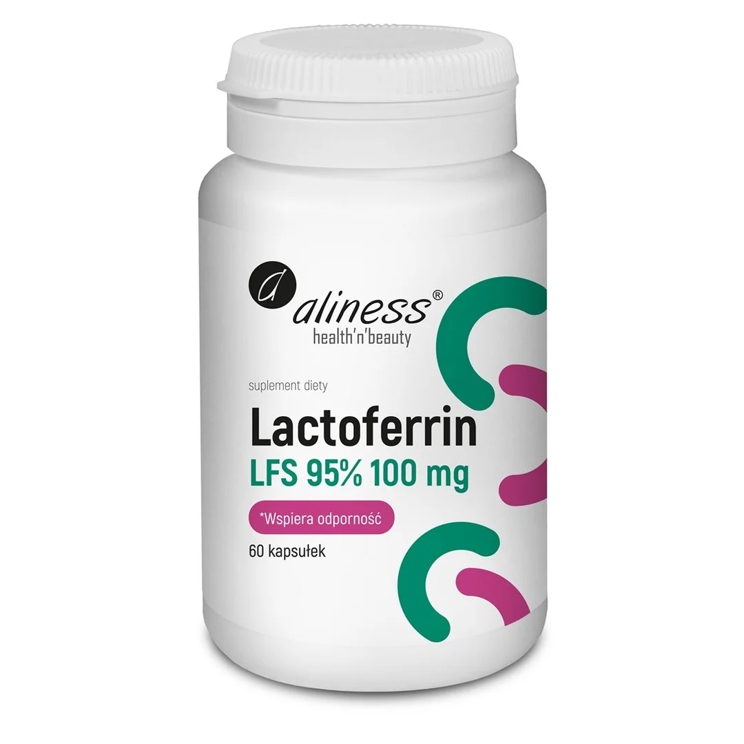 Aliness Lactoferrin LFS 95% 100mg × 60 kaps.