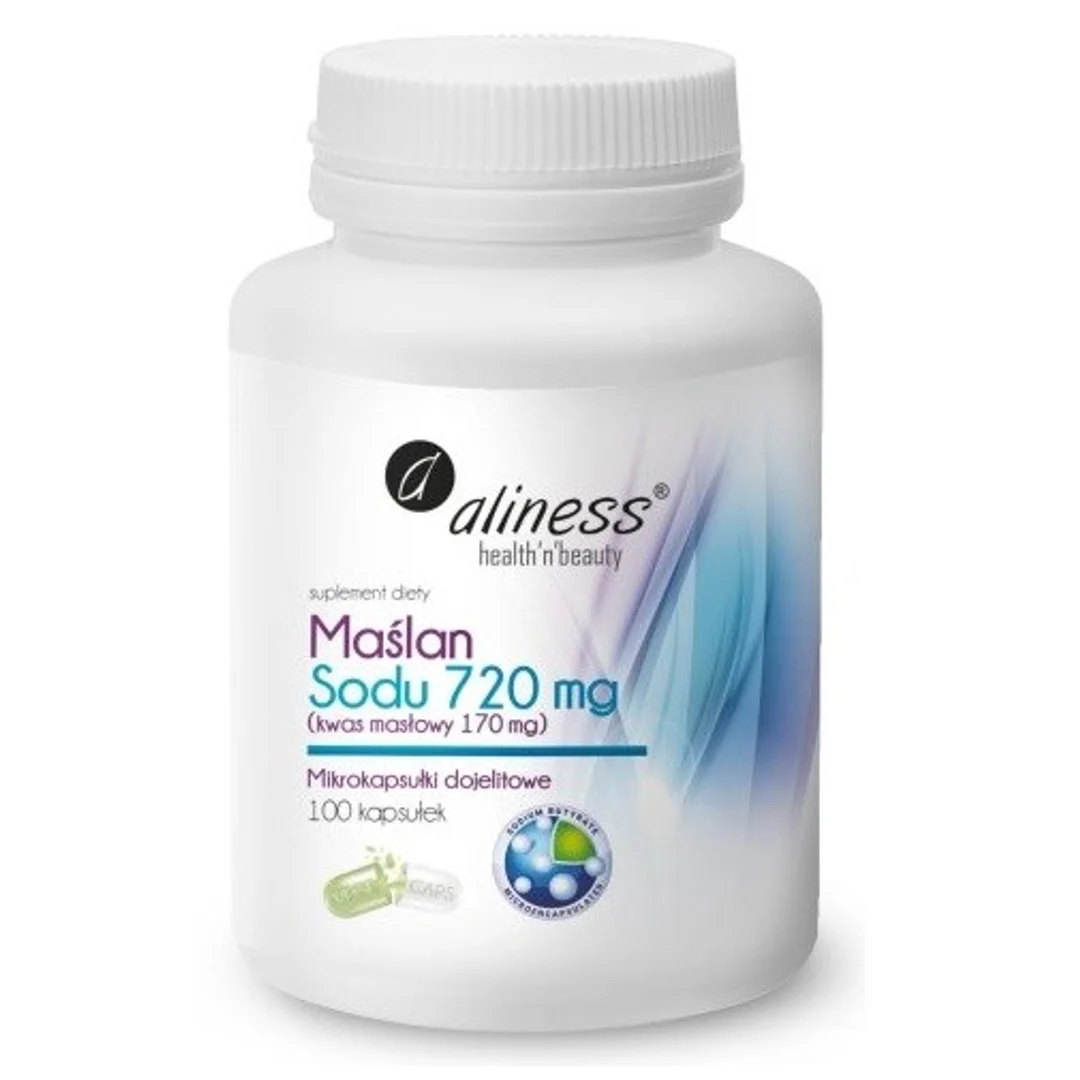 Aliness Maślan Sodu 720 mg × 100 VEGE kaps.