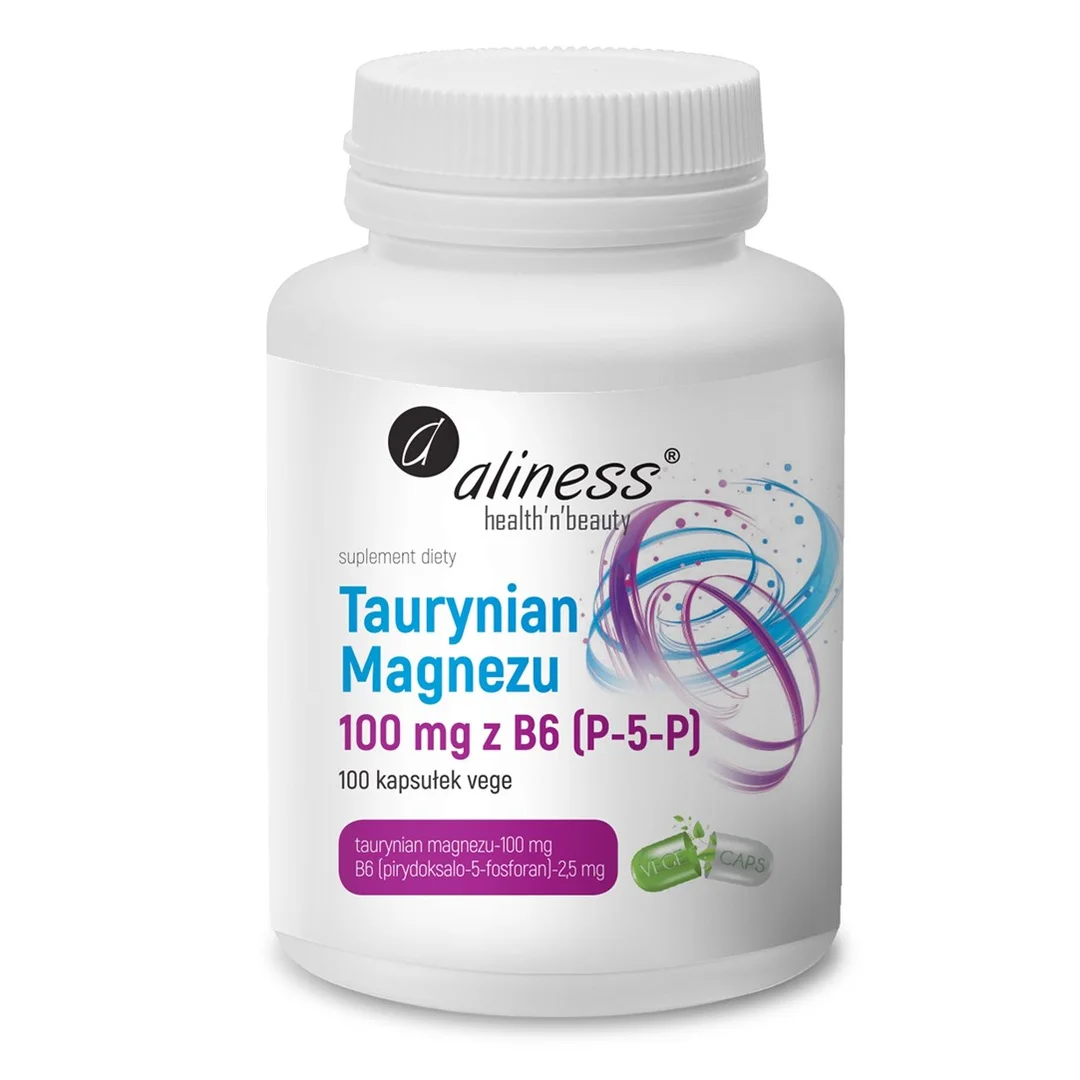 Aliness Taurynian Magnezu 100mg + B6 × 100 kaps.