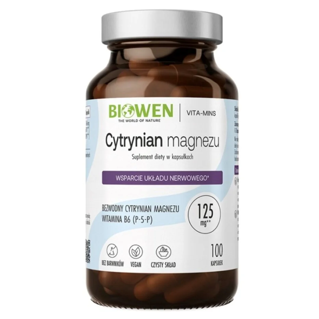 BIOWEN Cytrynian magnezu - 100kaps.