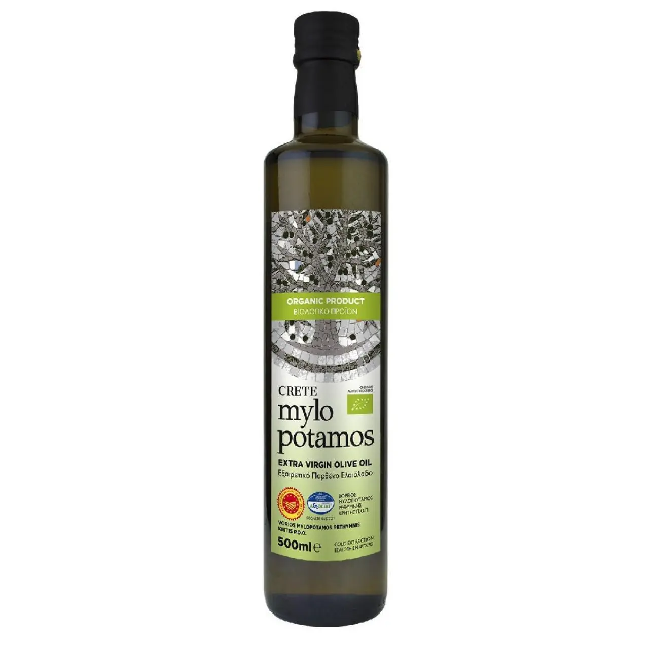 OLIWA Z OLIWEK EXTRA VIRGIN PDO KRETA BIO 500 ml - MYLOPOTAMOS