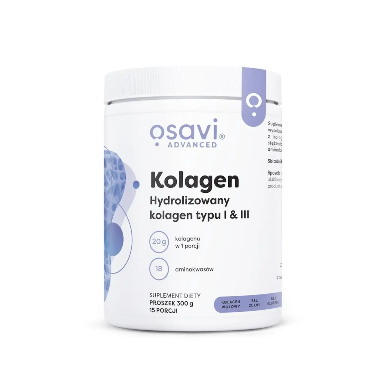 KOLAGEN HYDROLIZOWANY BEZGLUTENOWY 300 g - OSAVI