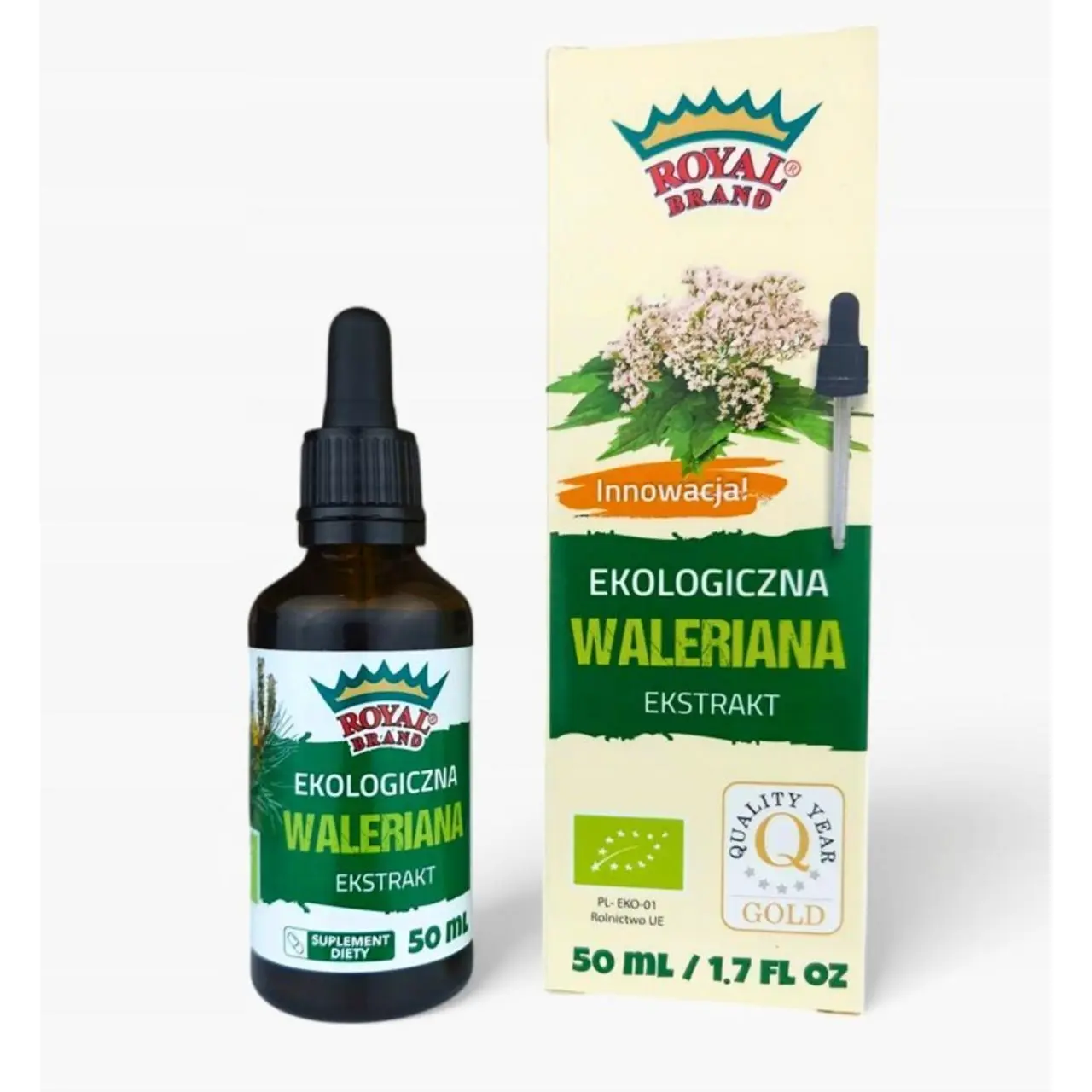EKSTRAKT Z WALERIANY W KROPLACH BIO 50 ml - ROYAL BRAND