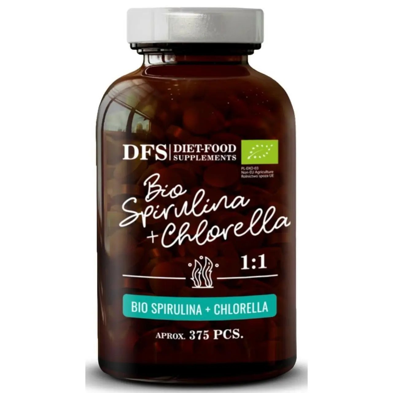 CHLORELLA + SPIRULINA BIO 375 TABLETEK - DIET-FOOD