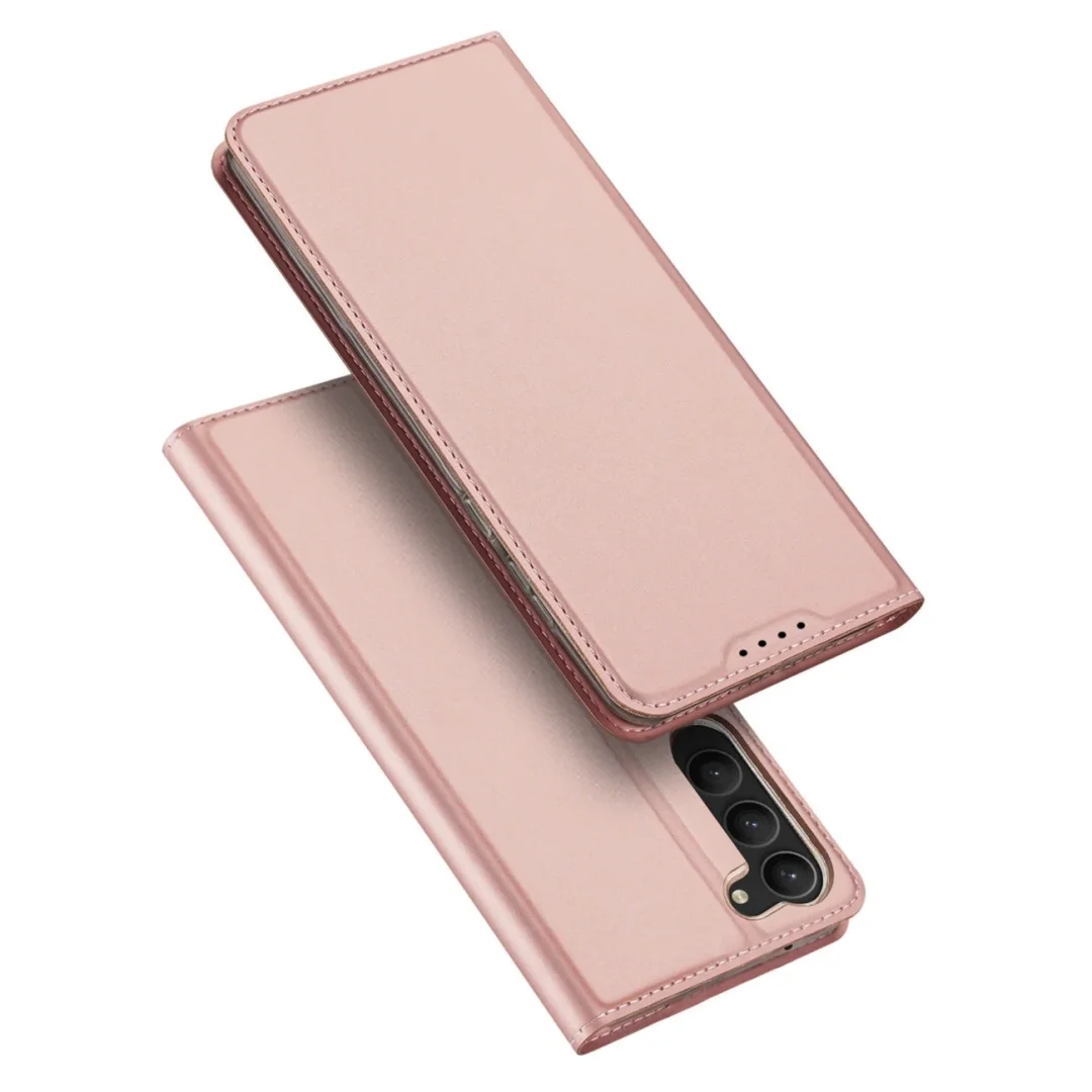 Etui ochronne na telefon Dux Ducis Skin Pro do Samsung Galaxy S23+ pokrowiec z klapką portfel na kartę podstawka różowe