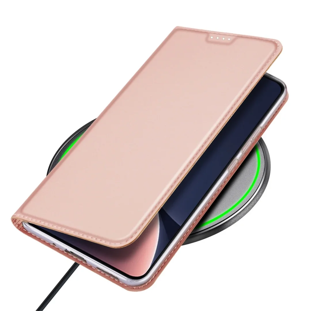 Dux Ducis Skin Pro etui Xiaomi 13 pokrowiec z klapką portfel na kartę podstawka różowe - 18