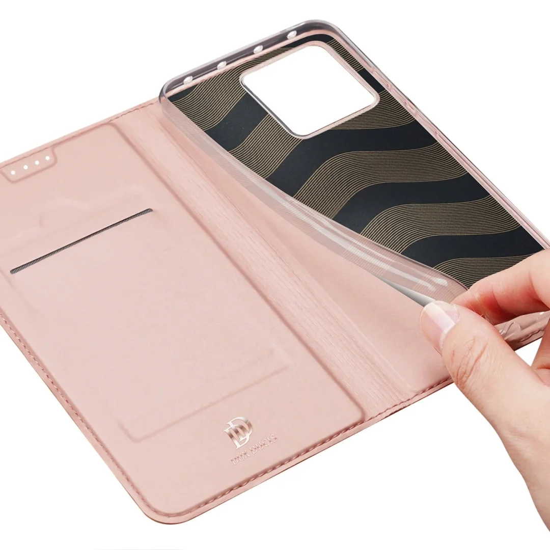 Dux Ducis Skin Pro etui Xiaomi 13 pokrowiec z klapką portfel na kartę podstawka różowe - 21