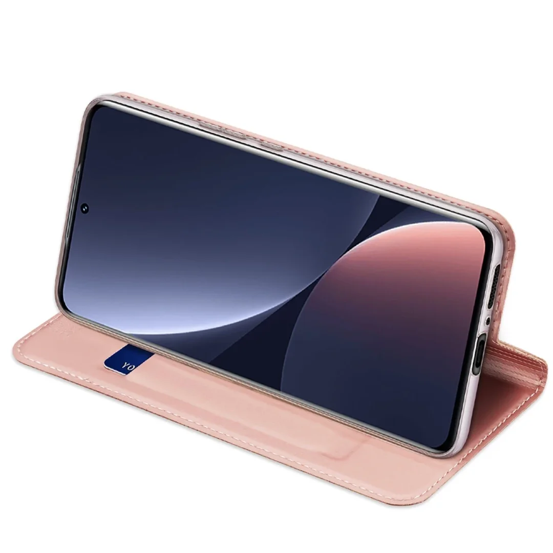 Dux Ducis Skin Pro etui Xiaomi 13 Pro pokrowiec z klapką portfel na kartę podstawka różowe - 17