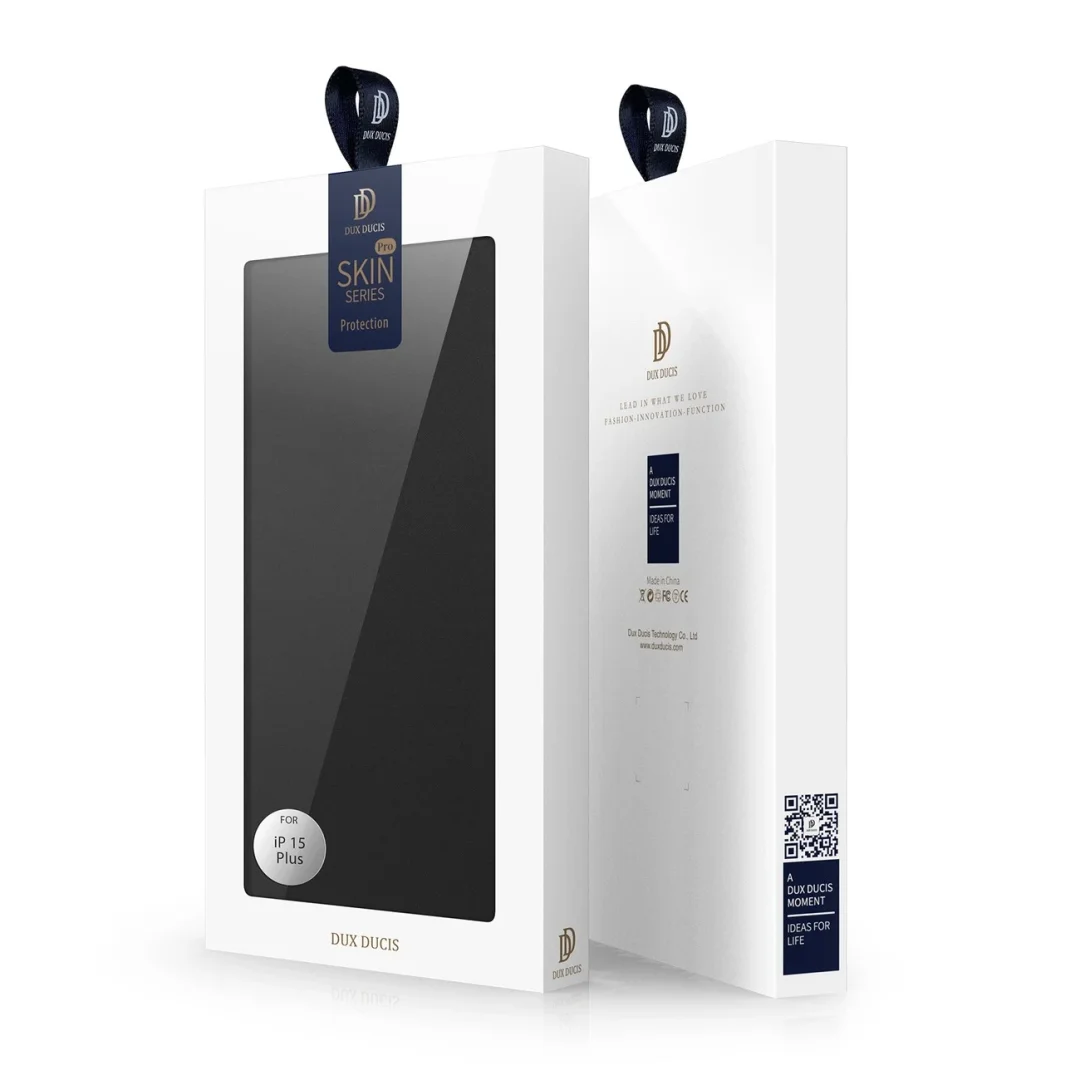 Etui do iPhone 15 Plus pokrowiec z klapką i portfelem Dux Ducis Skin Pro - czarne - 25