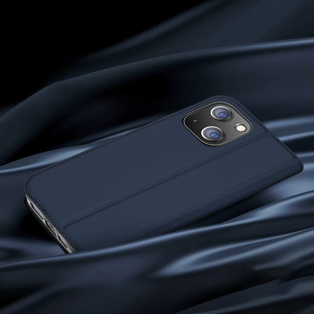 Etui do iPhone 15 Plus pokrowiec z klapką i portfelem Dux Ducis Skin Pro - niebieskie - 27