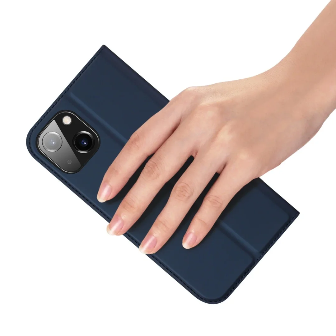 Etui do iPhone 15 Plus pokrowiec z klapką i portfelem Dux Ducis Skin Pro - niebieskie - 22