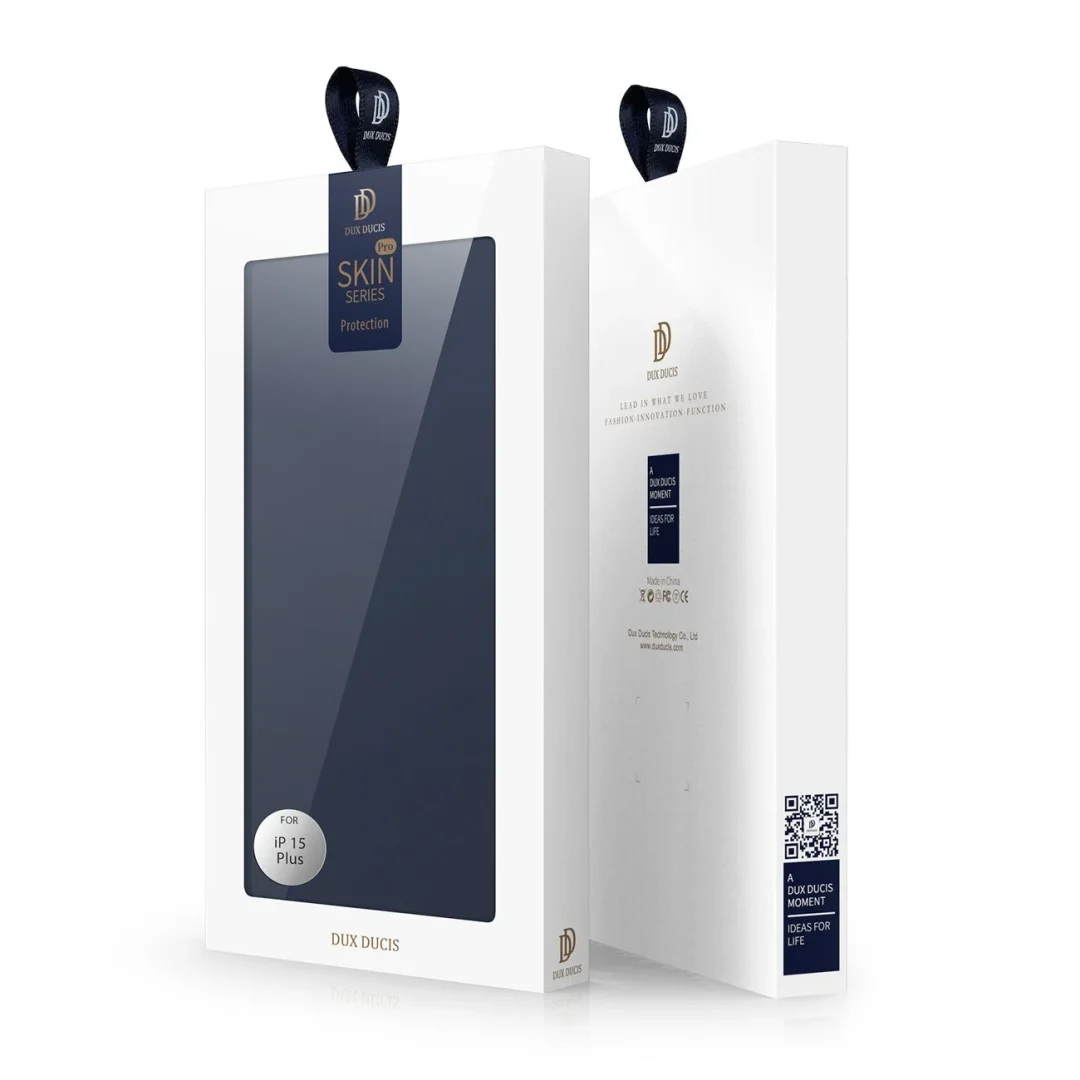 Etui do iPhone 15 Plus pokrowiec z klapką i portfelem Dux Ducis Skin Pro - niebieskie - 25