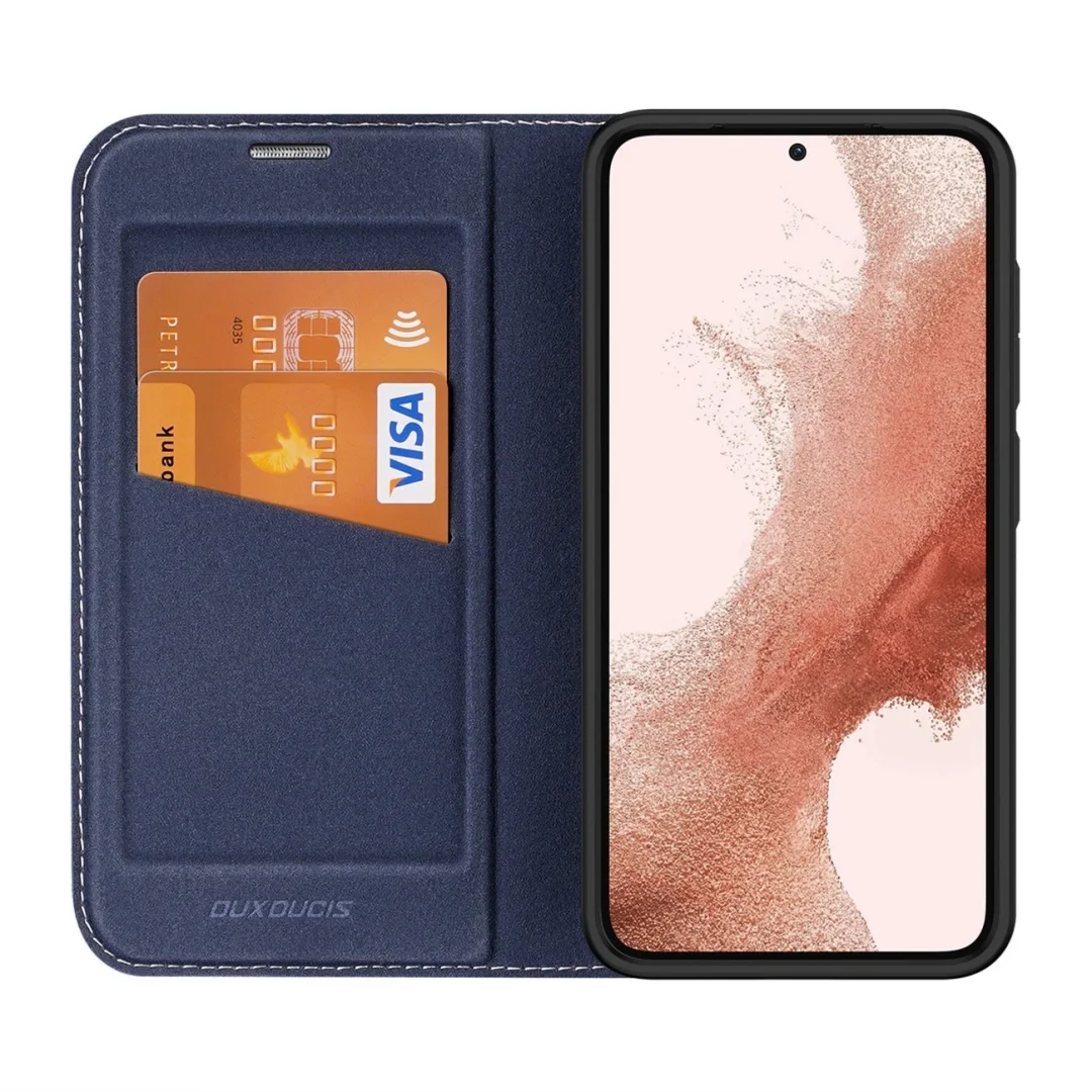 Etui ochronne Dux Ducis Skin X2 do Samsung Galaxy S23+ pokrowiec z klapką portfel podstawka niebieskie - 16