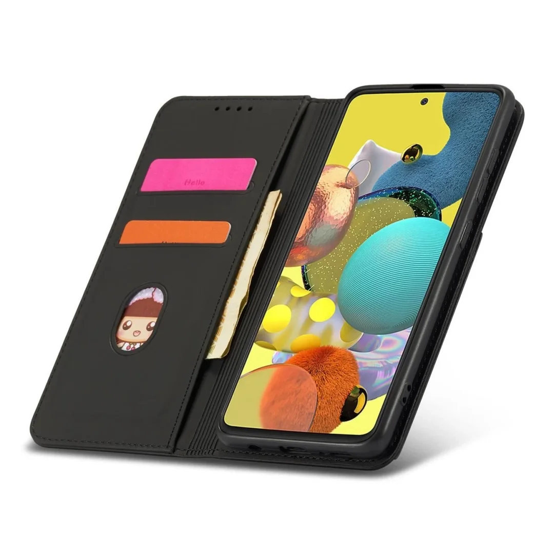 Magnet Card Case etui do Samsung Galaxy A12 5G pokrowiec portfel na karty kartę podstawka czarny - 28