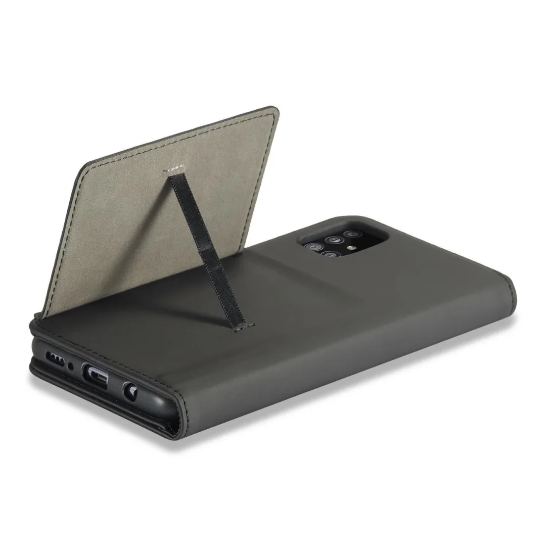 Magnet Card Case etui do Samsung Galaxy A12 5G pokrowiec portfel na karty kartę podstawka czarny - 24