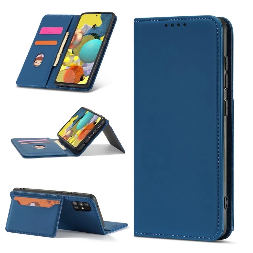 Magnet Card Case etui do Samsung Galaxy A13 5G pokrowiec portfel na karty kartę podstawka niebieski - 19