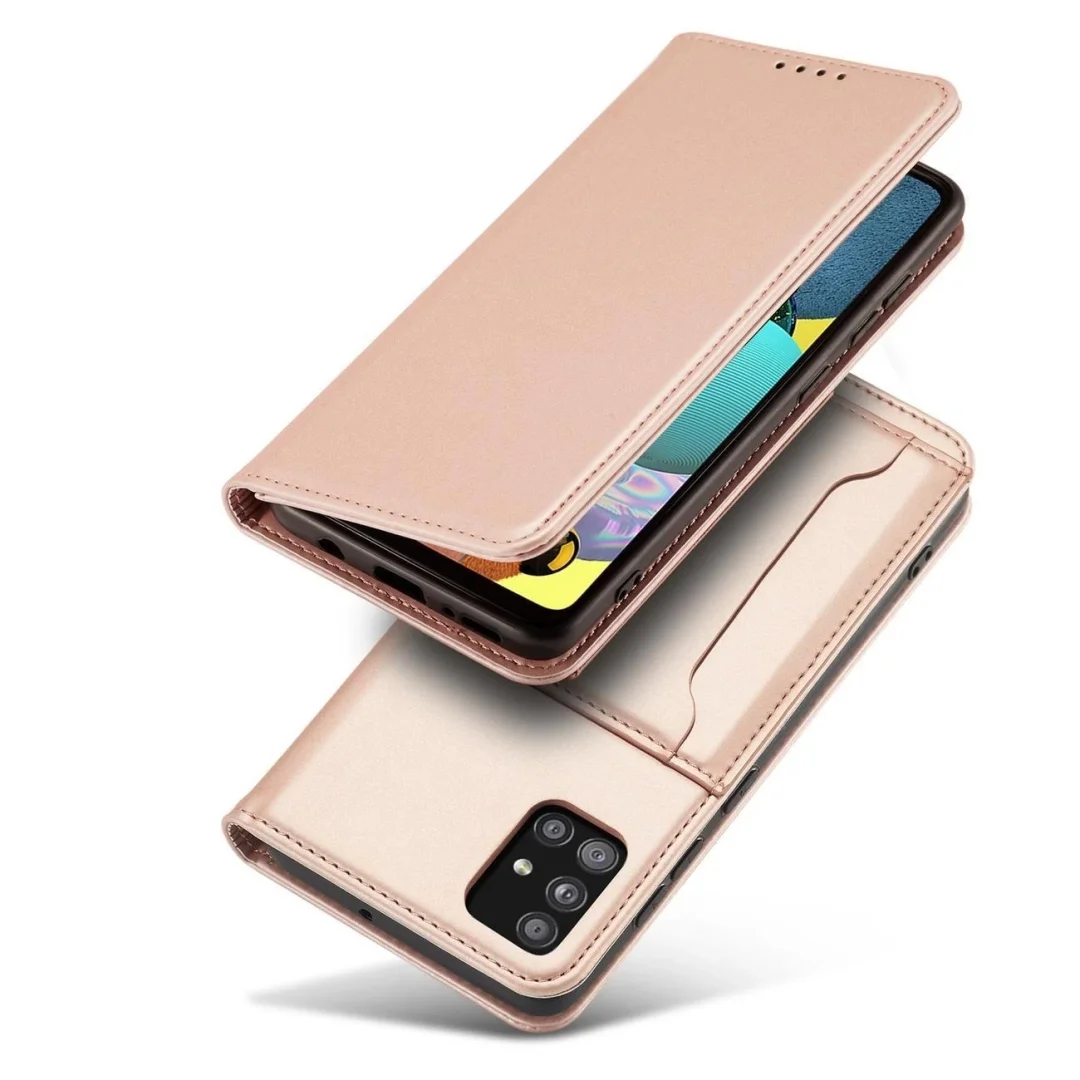 Magnet Card Case etui do Samsung Galaxy A13 5G pokrowiec portfel na karty kartę podstawka różowy - 16