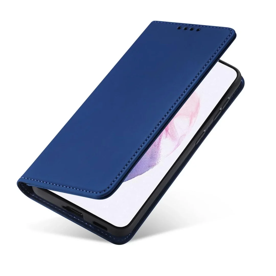 Magnet Card Case etui do Samsung Galaxy S22+ (S22 Plus) pokrowiec portfel na karty kartę podstawka niebieski - 18