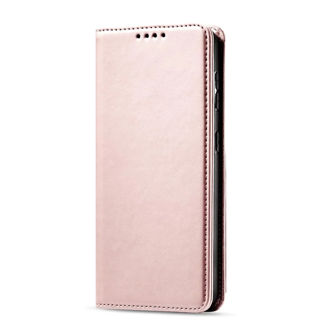 Magnet Card Case etui do Samsung Galaxy S22+ (S22 Plus) pokrowiec portfel na karty kartę podstawka różowy - 19