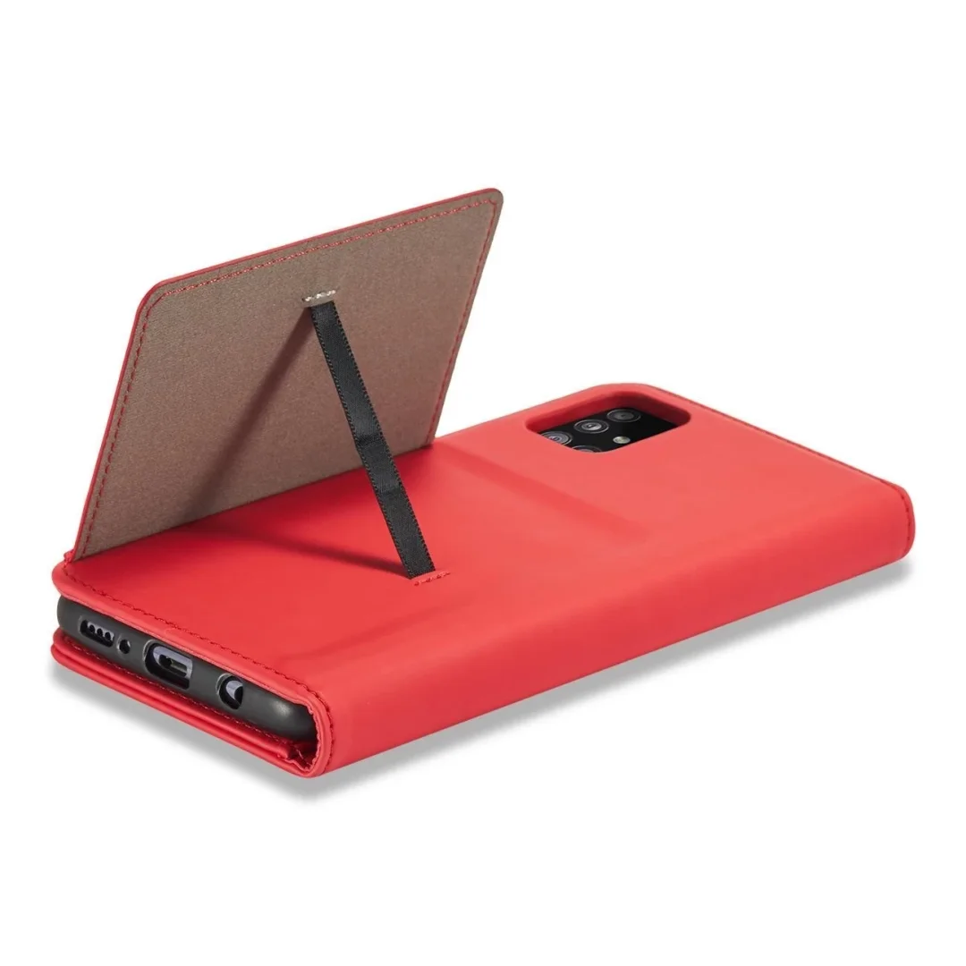 Magnet Card Case etui do Xiaomi Redmi Note 11 pokrowiec portfel na karty kartę podstawka czerwony - 25