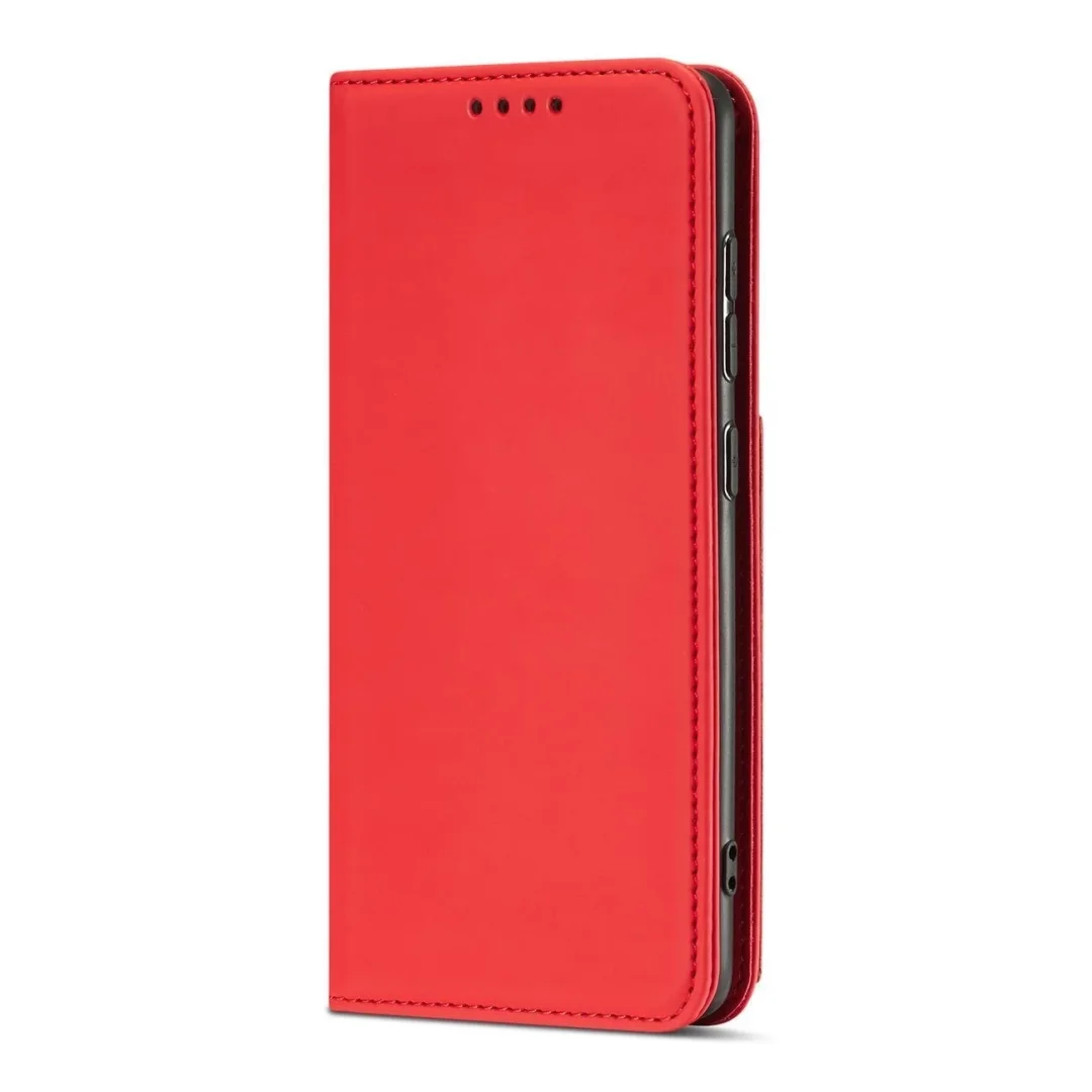 Magnet Card Case etui do Xiaomi Redmi Note 11 pokrowiec portfel na karty kartę podstawka czerwony - 19