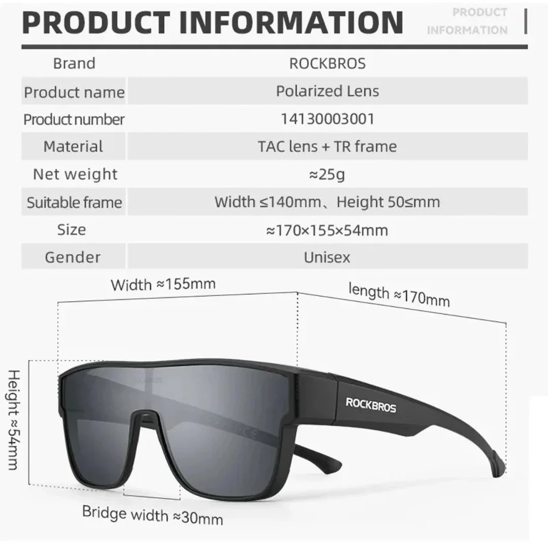 Okulary rowerowe Rockbros SP304 polaryzujące - szare - 12