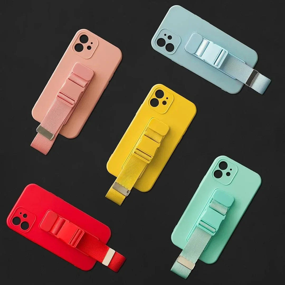 Rope Case silikonowe etui ze smyczą torebka smycz pasek do Samsung Galaxy S21 FE granatowy - 30