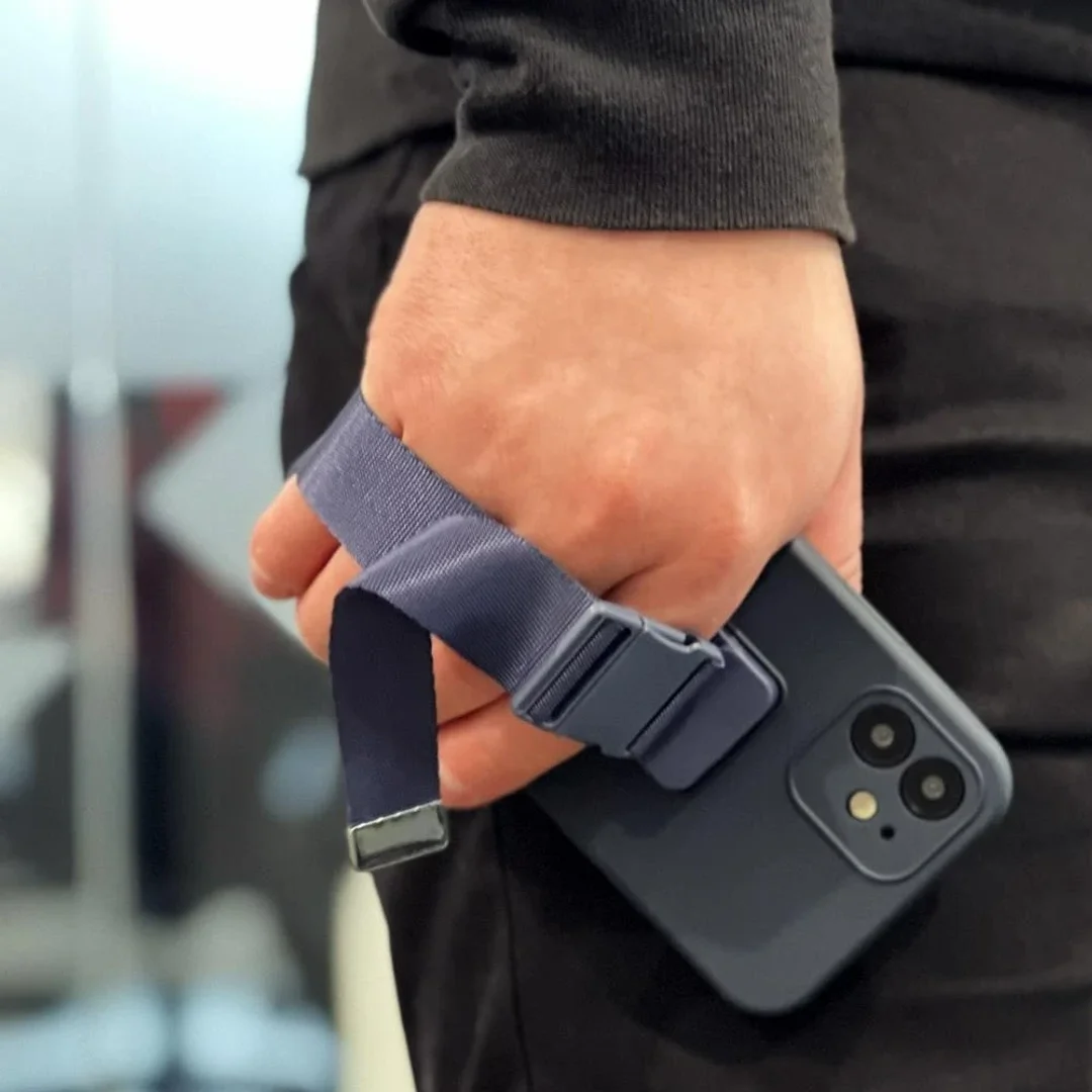 Rope Case silikonowe etui ze smyczą torebka smycz pasek do Samsung Galaxy S21 FE granatowy - 31